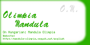 olimpia mandula business card